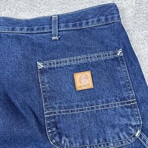 Carhartt Jeans Mens 42x32 Blue B13-DST Loose Original Fit Carpenter‎ Workwear